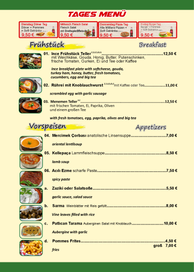 Frühstück & Vorspeisen